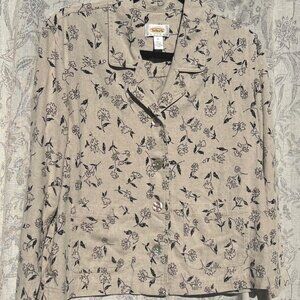 Vintage Talbots Long Sleeve Blouse